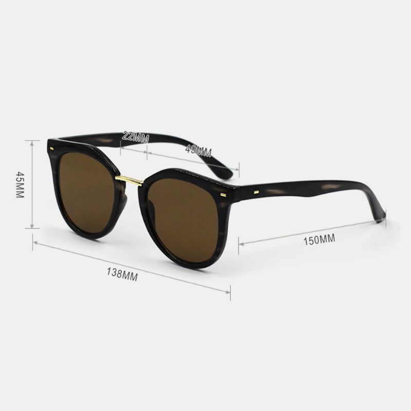 Unisex Tortoiseshell Fyrkantig Helbåge Mode Casual Uv-skydd Solglasögon