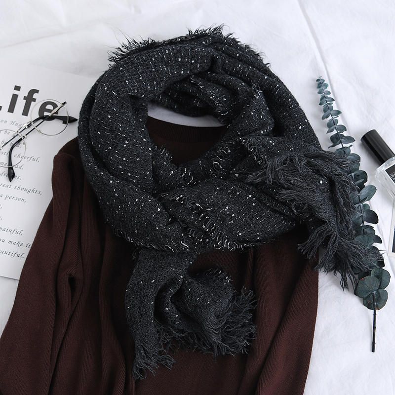 Män Kvinnor Vinter Kashmirliknande Starry Fringed Par Scarf