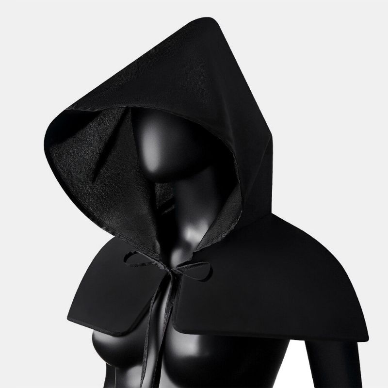 Unisex Halloween Kostymer Grim Reaper Cape Medeltida Plague Doktor Hatt Sjal Kappa Män Kvinnor Vuxen Gotisk Punkrock