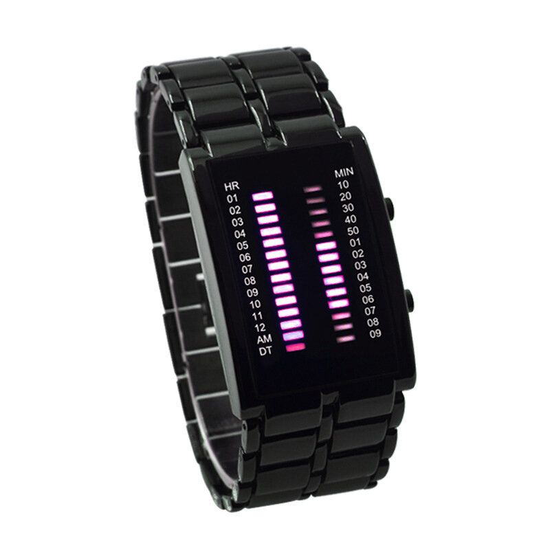 Binary Led Display Herr Business Luminous Waterproof Electronic Digital Watches