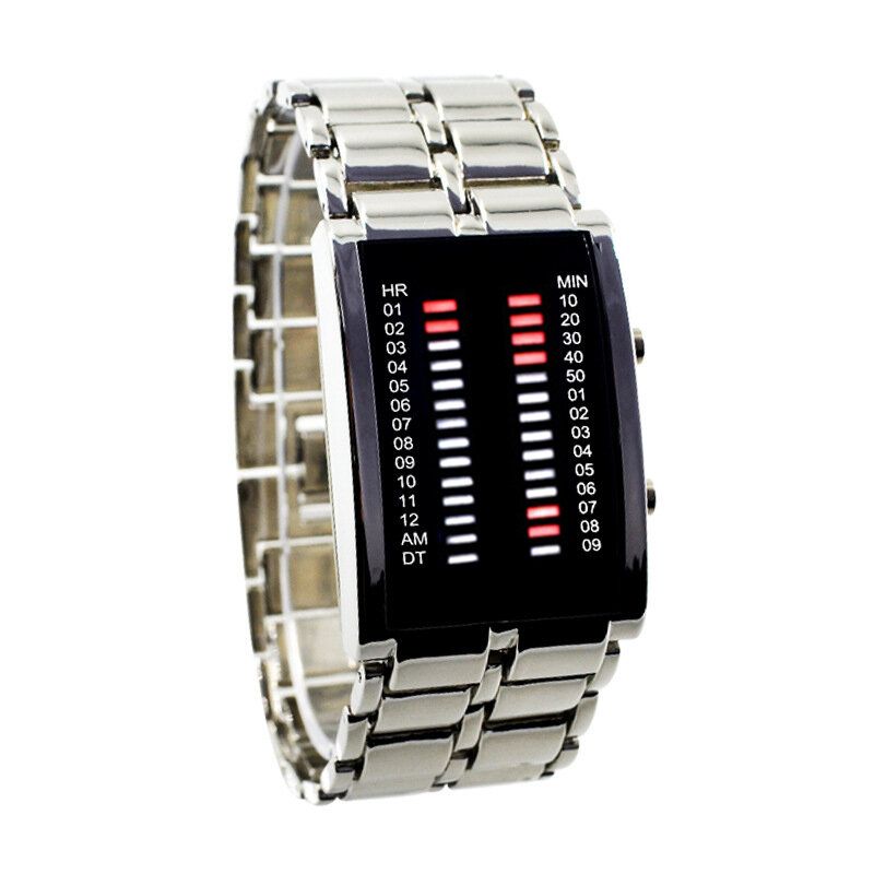 Binary Led Display Herr Business Luminous Waterproof Electronic Digital Watches