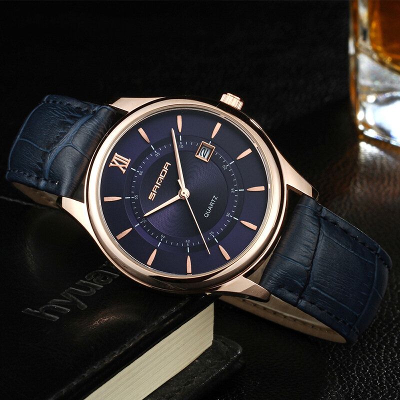 Business Style Herr Armbandsur Date Display Japanese Movement Quartz Watch