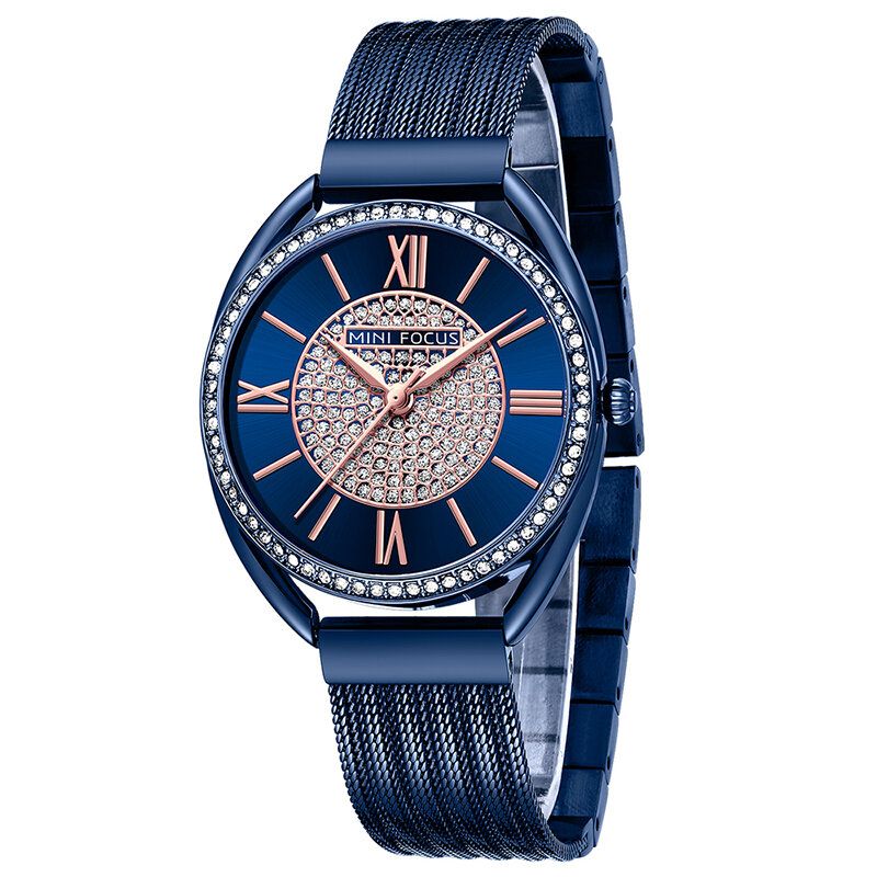 Casual Elegant Rhinestones Dekoration Urtavla 3atm Vattentät Dam Armbandsur Quartz Watch