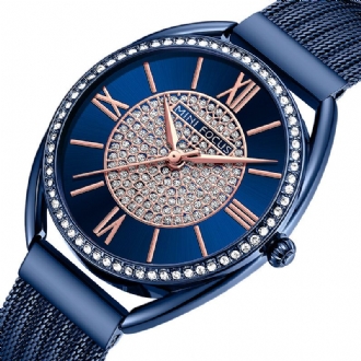 Casual Elegant Rhinestones Dekoration Urtavla 3atm Vattentät Dam Armbandsur Quartz Watch