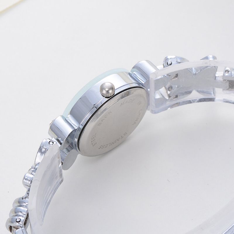 Flower Dress Dam Armband Watch Crystal Diamond Liten Urtavla Quartz Watch