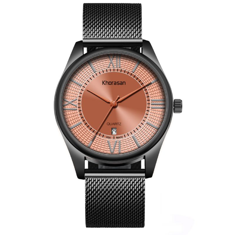 Herr Business Watch Dekorerad Pointer Calendar Quartz Watch