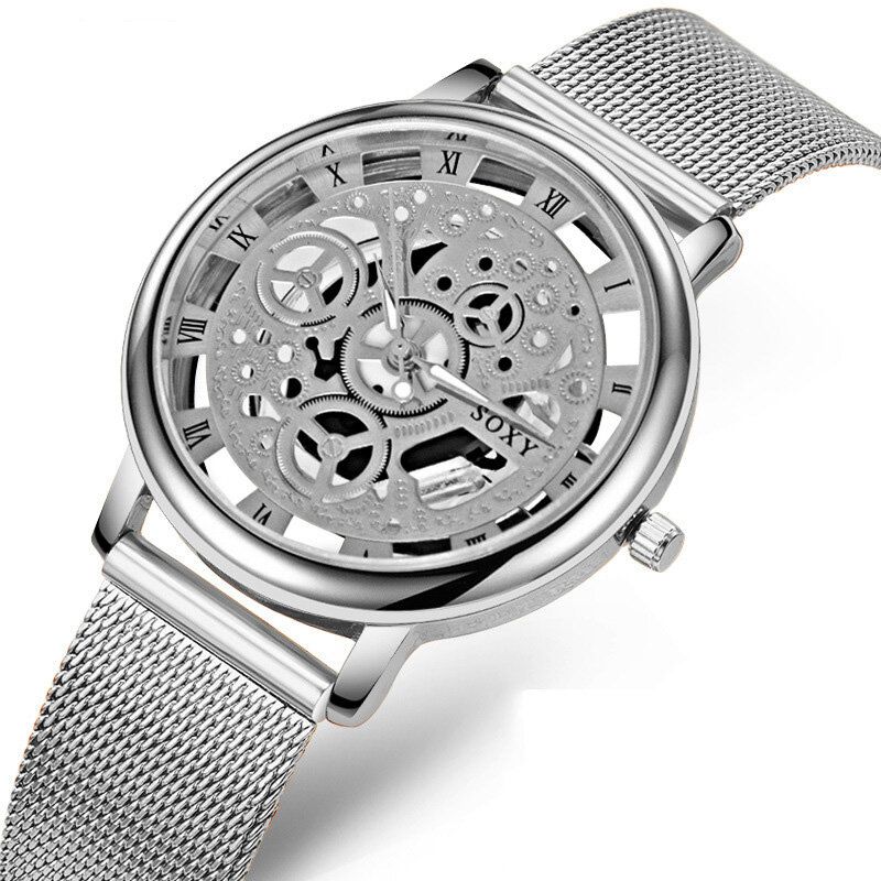 Herrklocka Business Mode Alloy Hollow Quartz Watch