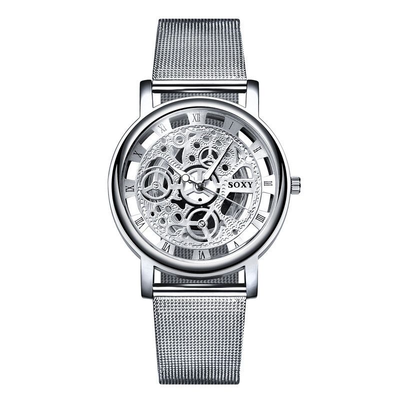 Herrklocka Business Mode Alloy Hollow Quartz Watch