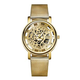 Herrklocka Business Mode Alloy Hollow Quartz Watch