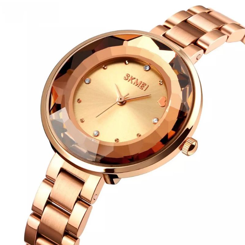 Mode Damklocka Tredimensionell Skärspegel Enkel Liten Urtavla Lady Quartz Watch