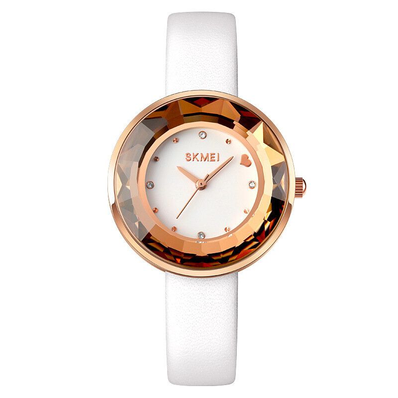 Mode Damklocka Tredimensionell Skärspegel Enkel Liten Urtavla Lady Quartz Watch