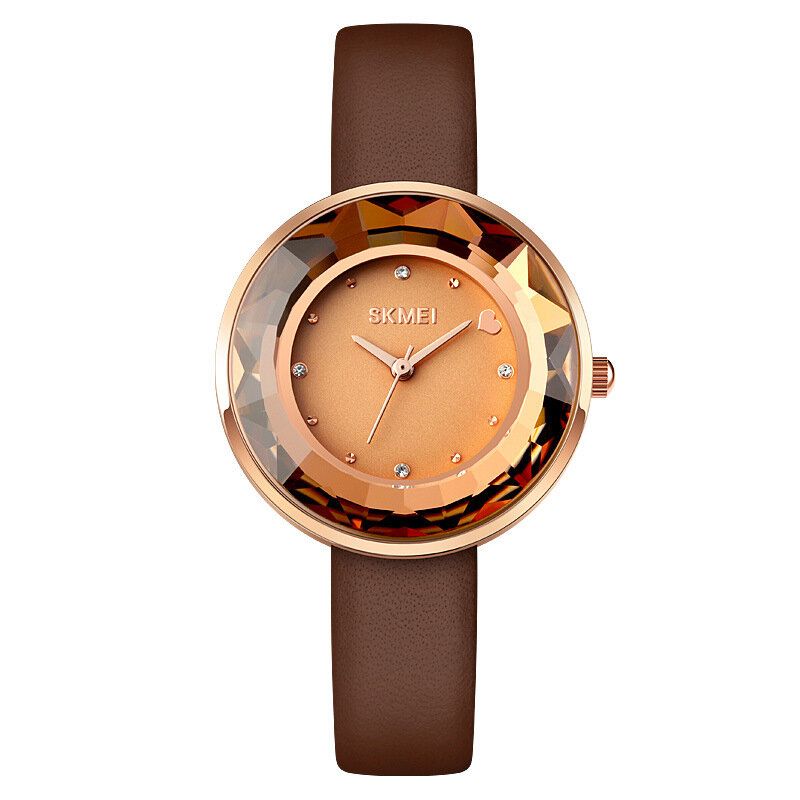 Mode Damklocka Tredimensionell Skärspegel Enkel Liten Urtavla Lady Quartz Watch