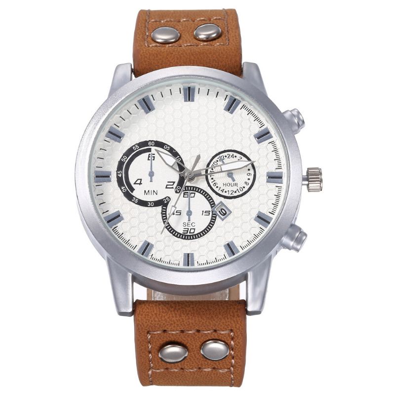 Mode Elegant Alloy Sport Business Casual Bälte Herrklocka Quartz Watch