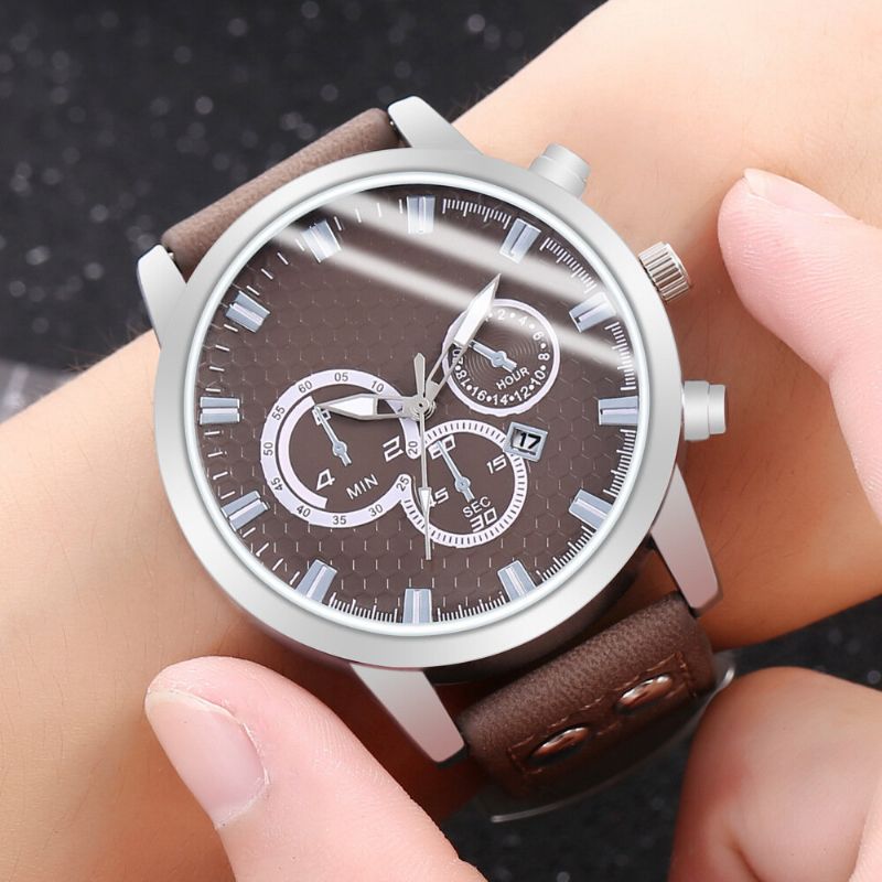 Mode Elegant Alloy Sport Business Casual Bälte Herrklocka Quartz Watch