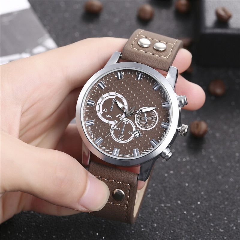 Mode Elegant Alloy Sport Business Casual Bälte Herrklocka Quartz Watch