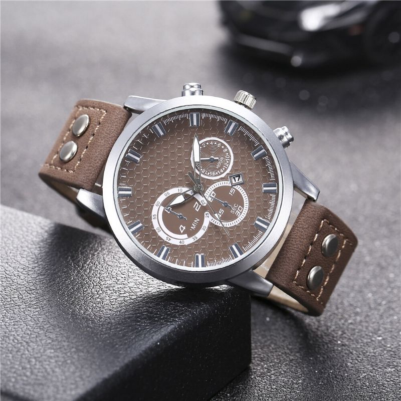 Mode Elegant Alloy Sport Business Casual Bälte Herrklocka Quartz Watch