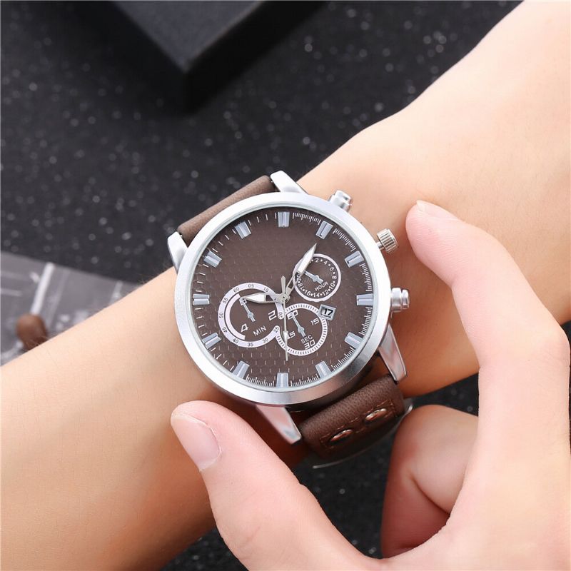 Mode Elegant Alloy Sport Business Casual Bälte Herrklocka Quartz Watch