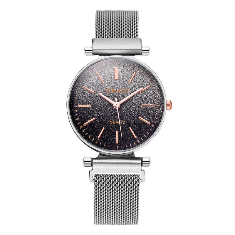 Mode Elegant Gradient Färg Roman Number Dial Magnetic Spänne Dam Armbandsur Quartz Watch