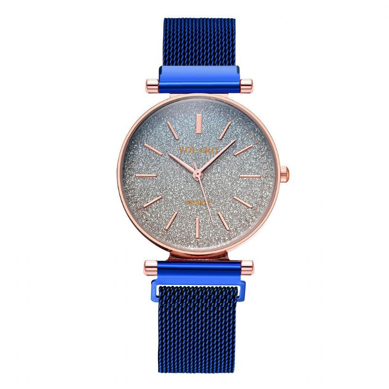 Mode Elegant Gradient Färg Roman Number Dial Magnetic Spänne Dam Armbandsur Quartz Watch