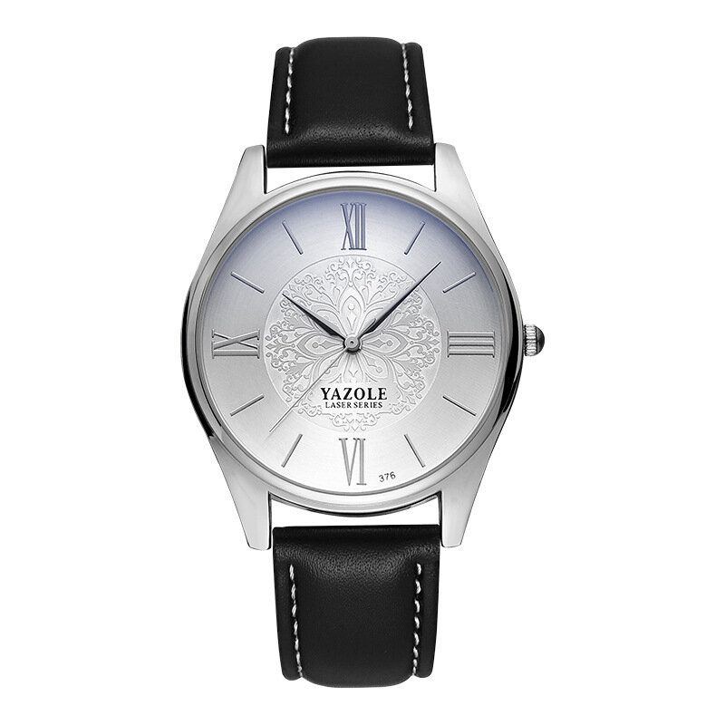 Mode Enkel Urtavla Läderrem Herrklocka Quartz Watch