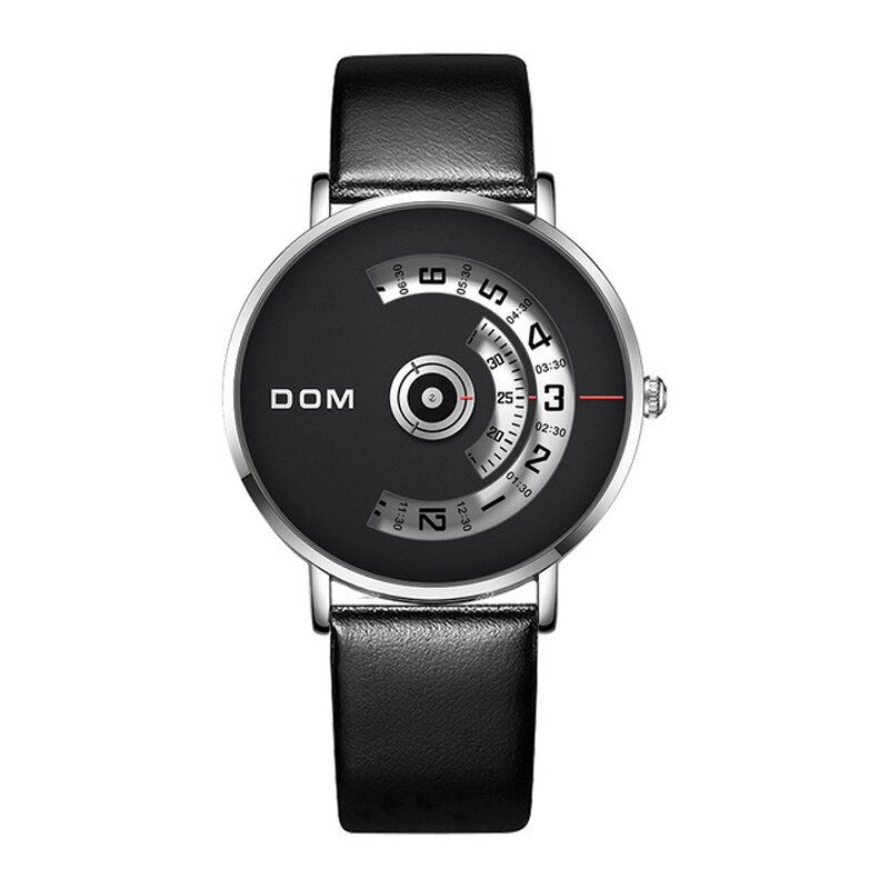 Mode Herrklocka Creative Dial 3atm Vattentät Quartz Watch