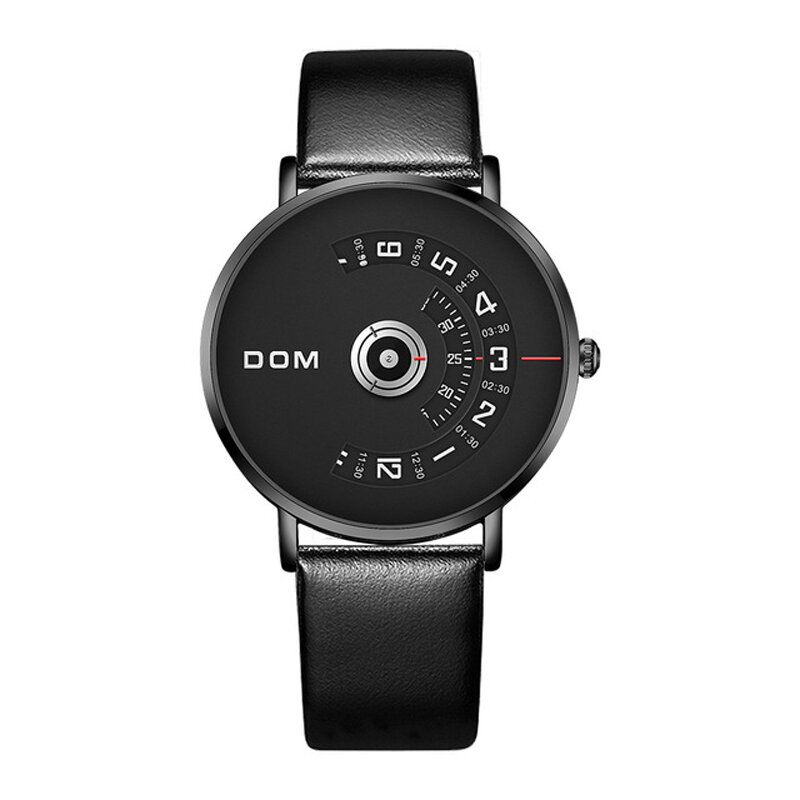 Mode Herrklocka Creative Dial 3atm Vattentät Quartz Watch