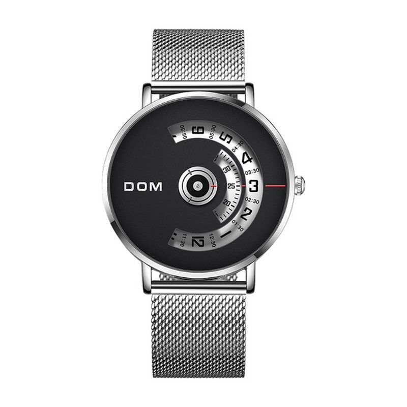 Mode Herrklocka Creative Dial 3atm Vattentät Quartz Watch