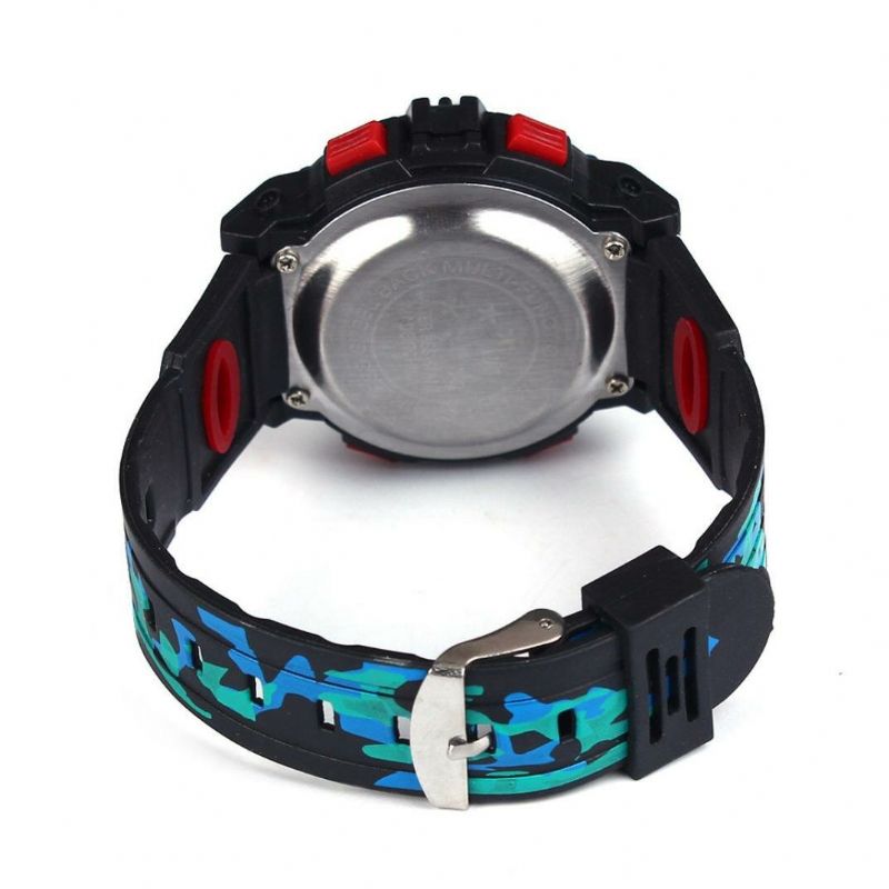 Mode Herrklocka Luminous Date Week Display Multifunktion Camouflage Sport Digital Watch