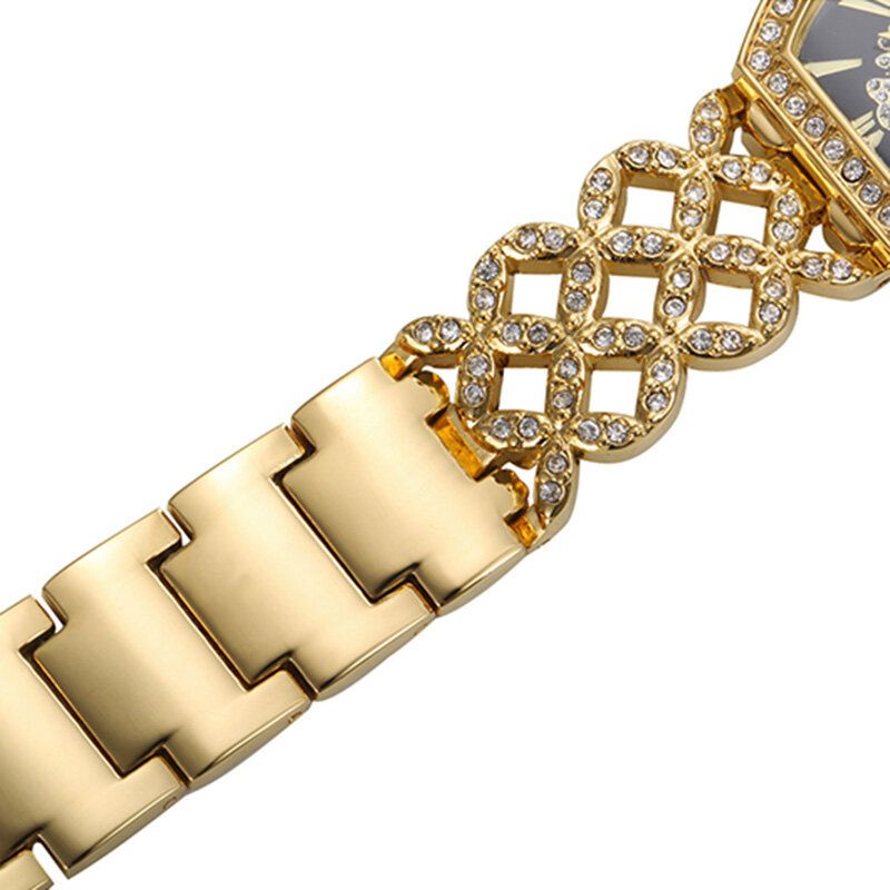 Mode Light Luxury Hollow Diamond Kvinnor Quartz Watch