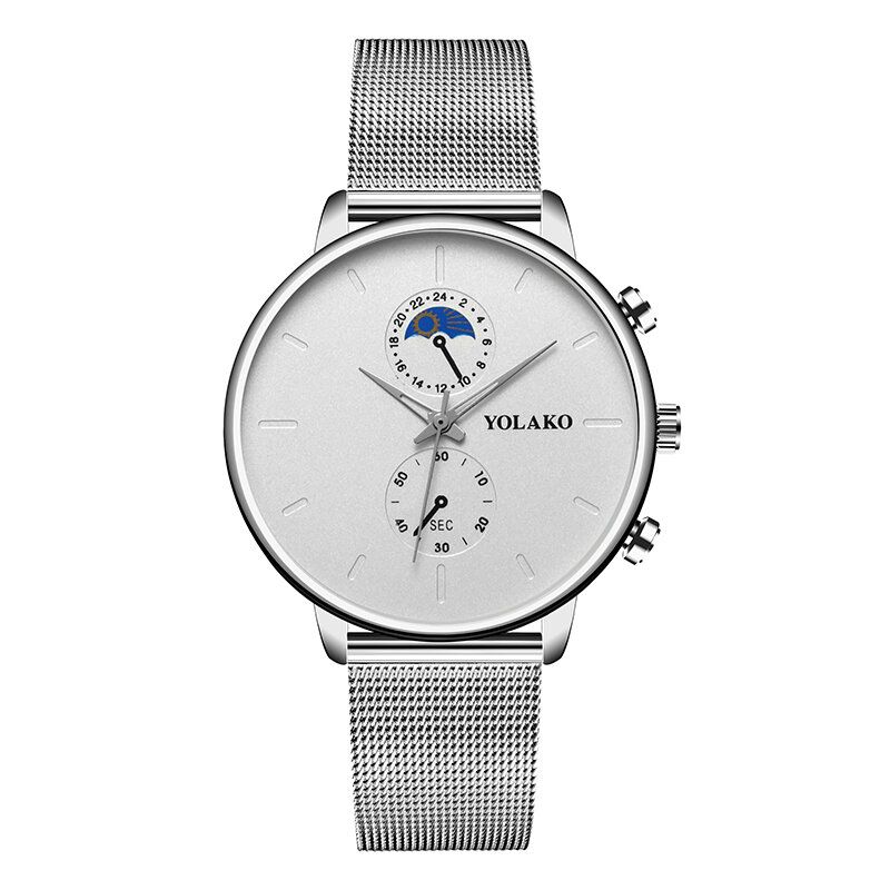 Mode Mesh Armband Herr Vattentät Business Style Watch Quartz Watch