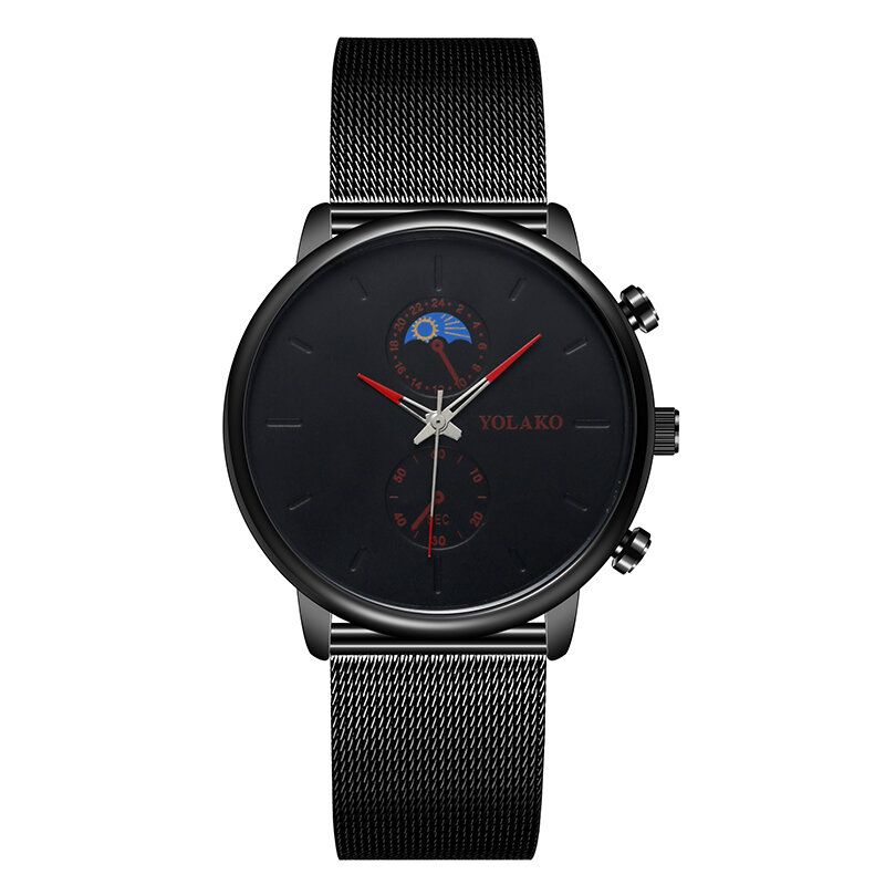 Mode Mesh Armband Herr Vattentät Business Style Watch Quartz Watch