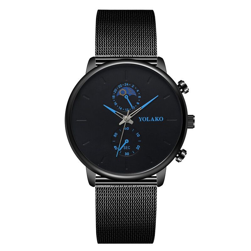 Mode Mesh Armband Herr Vattentät Business Style Watch Quartz Watch