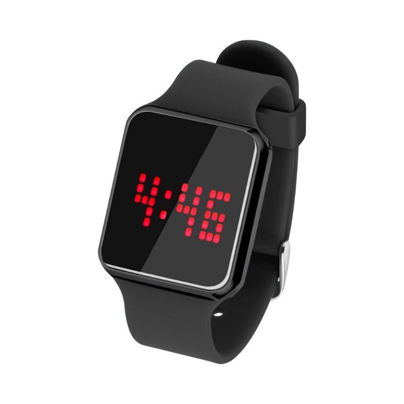 Senors Sn145 Dynamic Led Screen Alarm Calendar 12/24 Hour Luminous Waterproof Silikon Rem Digital Watch