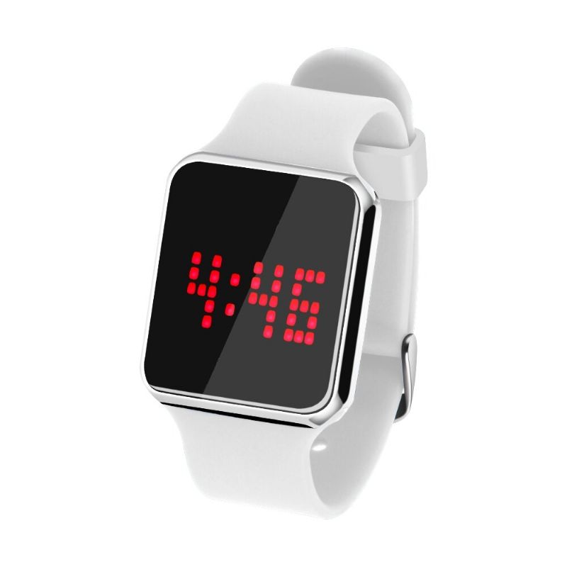 Senors Sn145 Dynamic Led Screen Alarm Calendar 12/24 Hour Luminous Waterproof Silikon Rem Digital Watch