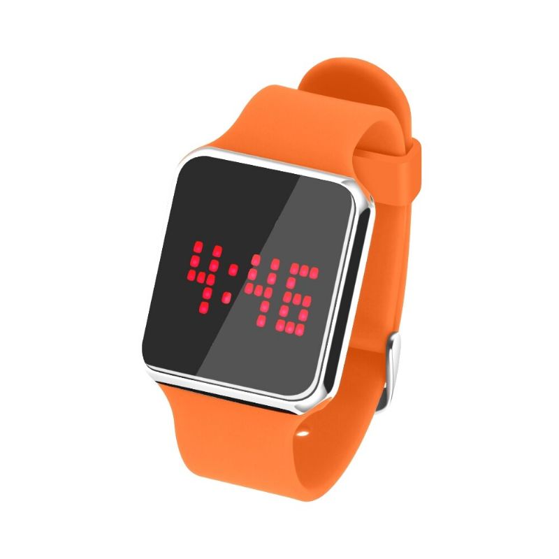 Senors Sn145 Dynamic Led Screen Alarm Calendar 12/24 Hour Luminous Waterproof Silikon Rem Digital Watch