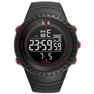 Smael Outdoor Led Display Digital Watch Multifunktion Silikonband Sport Herrklocka