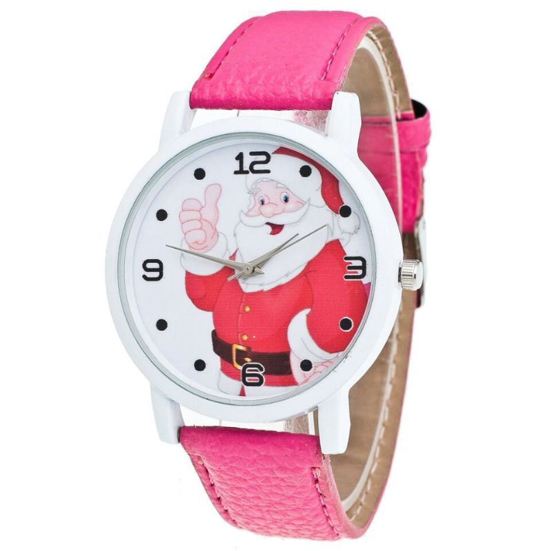 Tecknad Tomte Tummen Upp Söt Fahsion Kid Watch Quartz Watch