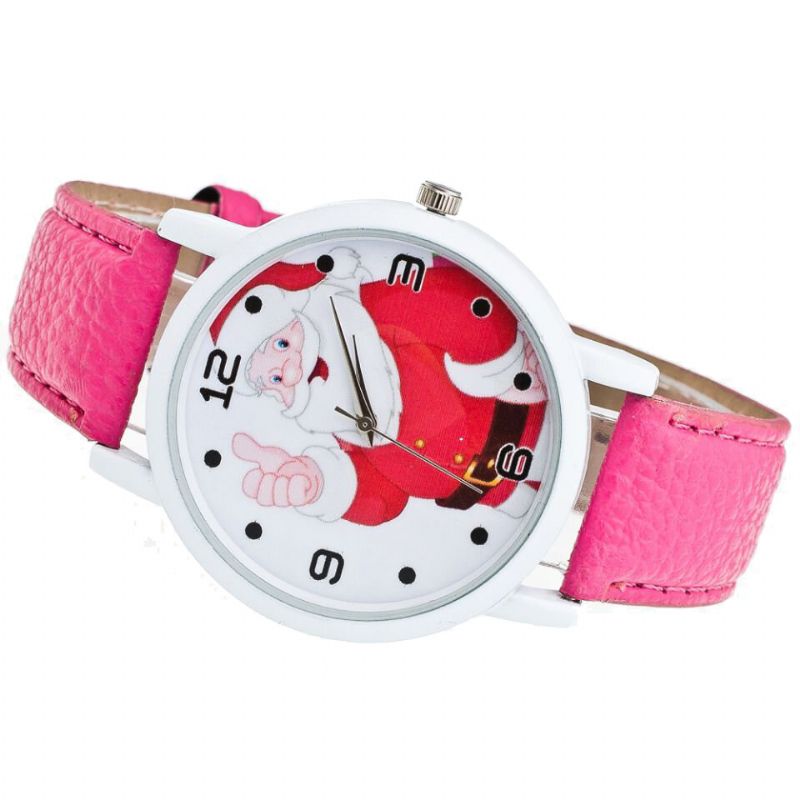 Tecknad Tomte Tummen Upp Söt Fahsion Kid Watch Quartz Watch