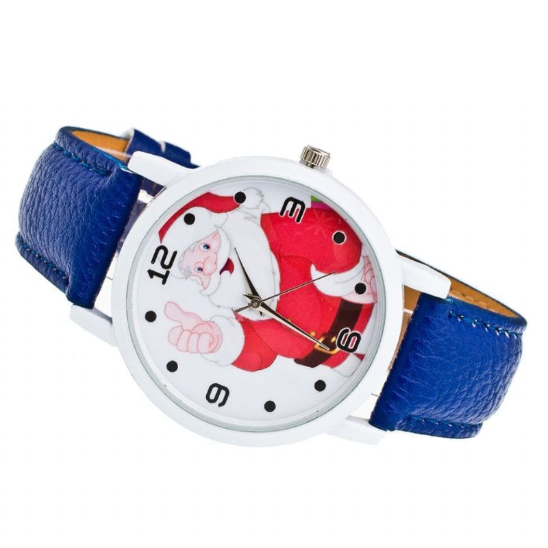 Tecknad Tomte Tummen Upp Söt Fahsion Kid Watch Quartz Watch