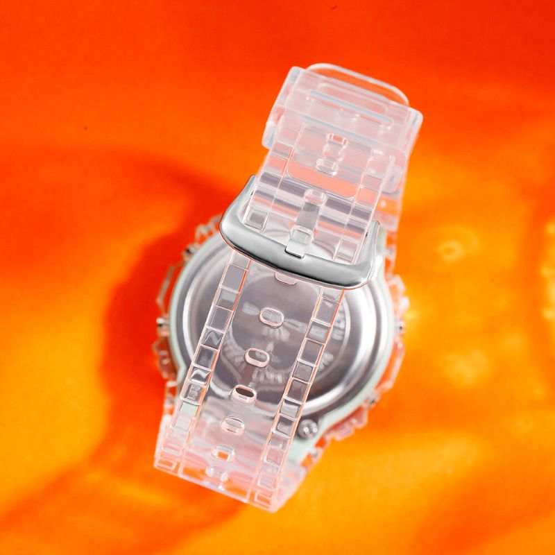 Transparent Rem Fresh Color Fashion Luminous Display Stoppur Coupole Digital Watch