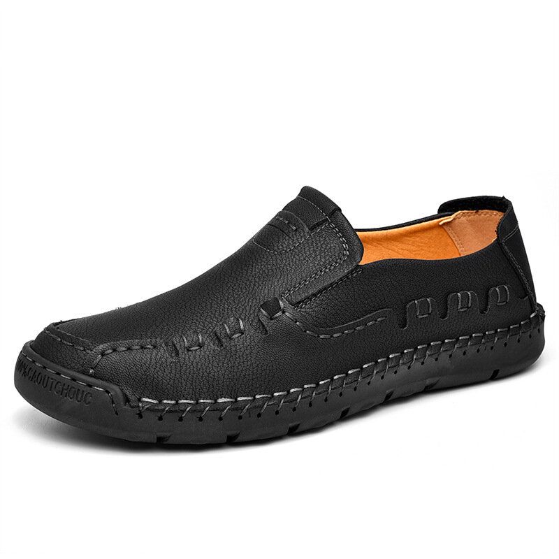 Halkfria Utomhusloafers För Män Slip-on Handsydda Loafers