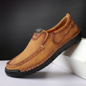 Handsömmar För Män I Mikrofiberläder Halkbeständiga Slip On Loafers