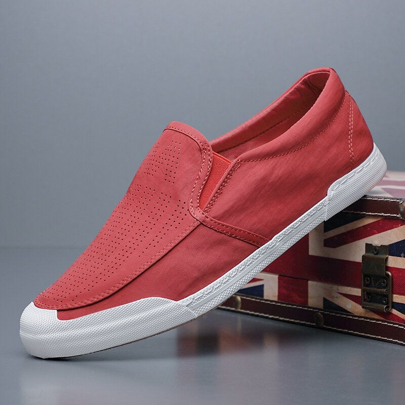 Herr Andas Ice Silk Mjuk Bekväm Sula Solid Slip On Casual Court Skor