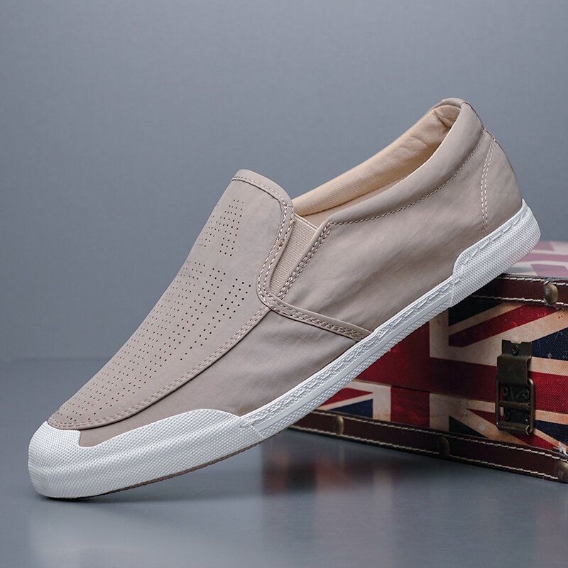 Herr Andas Ice Silk Mjuk Bekväm Sula Solid Slip On Casual Court Skor