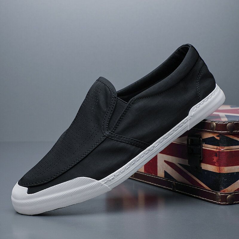 Herr Andas Ice Silk Mjuk Bekväm Sula Solid Slip On Casual Court Skor