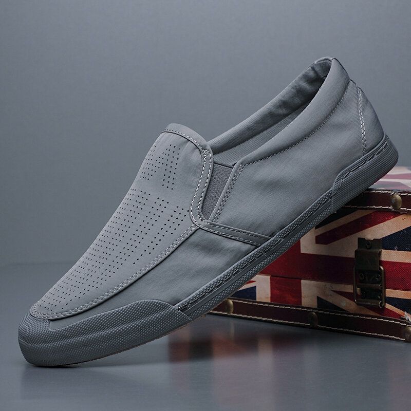 Herr Andas Ice Silk Mjuk Bekväm Sula Solid Slip On Casual Court Skor