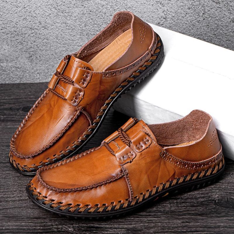 Koskinn För Män Andas Mjuk Botten Snörning Bekväma Loafers Casual Business Skor