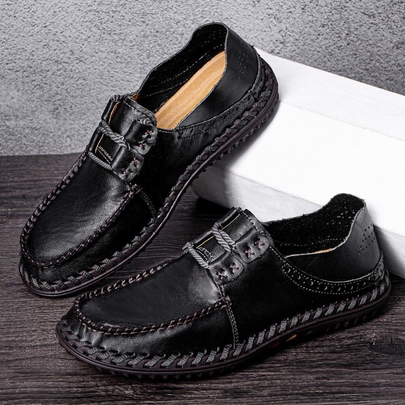 Koskinn För Män Andas Mjuk Botten Snörning Bekväma Loafers Casual Business Skor