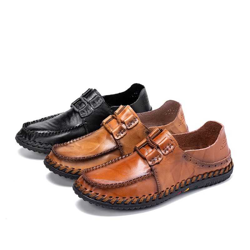 Koskinn För Män Andas Mjuk Botten Snörning Bekväma Loafers Casual Business Skor