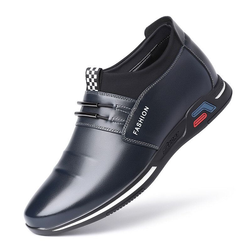 Män Äkta Läder Andas Mjuk Sula Slip On Bekväma Business Casual Skor